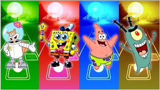 Sandy Cheeks 🆚 SpongeBob 🆚 Patrick Star 🆚 Plankton  Tiles Hop [upl. by Walburga629]