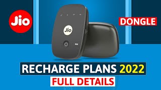 Top Jio Dongle Recharge Plans 2022Jio Dongle Plans ListJio Dongle Plans List Best Plans for JioFi [upl. by Niatsirt]