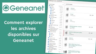 Comment explorer les archives disponibles sur Geneanet [upl. by Dahle248]