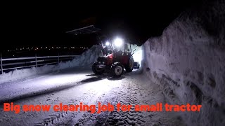 Clearing big snow from paddock with the Valmet tractor [upl. by Farny891]