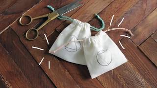 EASY DIY DRAWSTRING BAGS [upl. by Ahsenav]