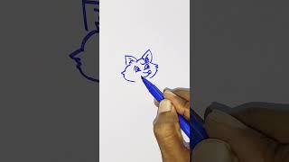 How To Draw A Fox Easy Simple Animal Drawing Cute shortsshortvideoviralytshortstrendingartdiy [upl. by Grevera]