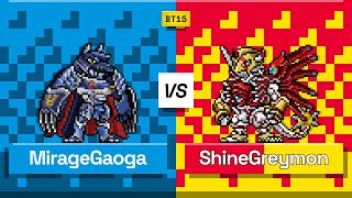 Digimon TCG Miragegaogamon vs Shinegreymon BT15 Match [upl. by Gnof852]