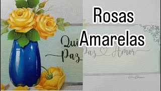 COMO FAZER ROSAS AMARELAS semaninha [upl. by Ahseenak]