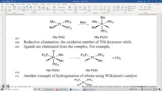 22 22 Oxidative Addition and Reductive Elimination [upl. by Meredi686]