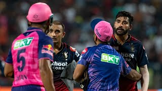 Riyan Parag Harshal Patel Fight today  RR vs RCB  IPL 2022 [upl. by Homerus]