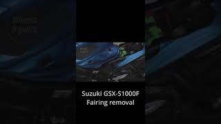 Suzuki GSXS1000F fairing removal shorts [upl. by Nylhtac]