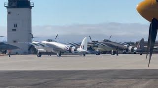 VERY RARE  Two De Havilland Mosquitoes  Central Coast AirFest 2024 [upl. by Boles107]