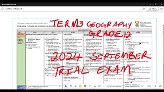 Geography Grade 12 Term 3 Topics ATP 2024 MATRICNATEDSPECIALIST [upl. by Rihaz]