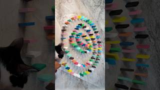 🎉😻🌈Most satisfying domino spiral effect with catAsmr domino bricks domino spiral domino asmr [upl. by Trillbee107]