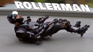 ROLLERMAN – Extreme Downhill Rollerblading Suit [upl. by Yancey]