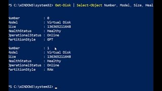 PowerShell Tip How to Initialize a Disk on a Windows 10 System [upl. by Miksen51]