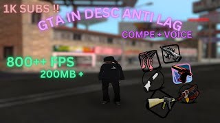 GTA SAMP FPS BOOST COMPE FOR LOW END PC  GTA IN DESC [upl. by Evie]