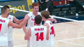 Mens Volleyball  Pepperdine Sweeps the TwoGame Series vs McKendree 30 [upl. by Nodnyl312]