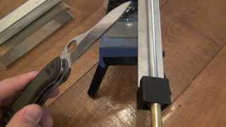 Removing Serrations From A Knife Part 2 of 2 SHORT VERSION [upl. by Aiet]