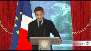 Discours de N Sarkozy 19e Conférence des Ambassadeurs [upl. by Cirde]