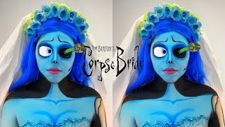 Tutorial Velo del Cadaver de la Novia 👰‍♀️💀 makeup parati halloween emily elcadaverdelanovia [upl. by Odella]