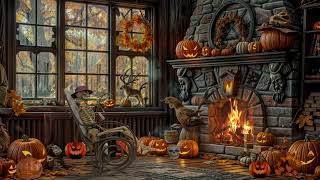 Pumpkins and Skeletons Take Over the Coziest Room for Halloween [upl. by Eiralav]