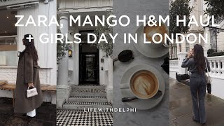 ZARA amp MANGO HAUL  come to London for a girls day [upl. by Nwahshar355]