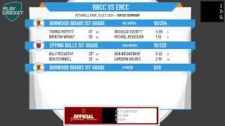 Burwood Briars 1st Grade v Epping Bulls 1st Grade [upl. by Bronk]