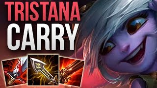 INSANE CHALLENGER TRISTANA CARRY  CHALLENGER TRISTANA ADC GAMEPLAY  Patch 920 S9 [upl. by Allerus]