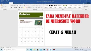 Cara Mudah Membuat Kalender di Microsoft Word [upl. by Gavrila]