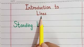 Lines introduction for kidsBasic lines for kids  standing lines Sleeping lines Slanting lines [upl. by Spurgeon763]