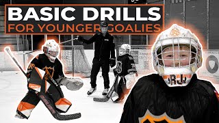 Basic Drills for Younger Goalies with my buddy RJ [upl. by Crain]