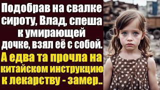 Подобрав на свалке сироту Влад спеша к умирающей дочке взял её с собой А едва та прочла на [upl. by Girard]