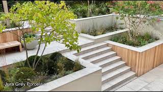 London Stone Jura Grey Porcelain In Modern London Garden [upl. by Bevis598]