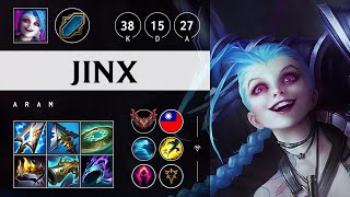 Jinx ARAM Triple Kill Unstoppable  TW Grandmaster Patch 1423 [upl. by Ilrahs]