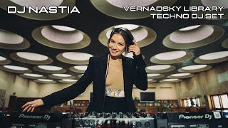 Dj Nastia  Techno DJ Set At Vernadsky Library Kyiv [upl. by Zaria245]