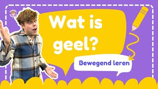 Wat is geel  Leer de kleur geel  Bewegend leren met Meester Sander [upl. by Doggett]