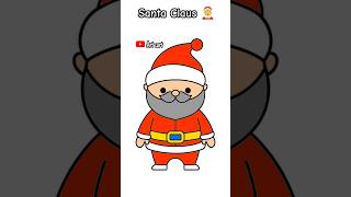 How to draw easy Santa Claus shorts christmasdrawingideas [upl. by Mehs323]