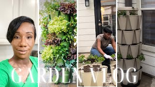 Garden VlogVertical Gardening IdeasPlanting up My Green Stalk Planter [upl. by Converse391]