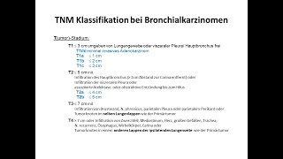 TNMKlassifikation TStadium von Bronchialkarzinomen  Strahlentherapie Prof Hilke Vorwerk [upl. by Mullins828]