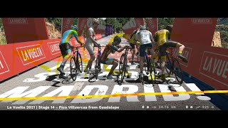 Virtual Vuelta Espana Race Pico Villuercas from Guadalupe [upl. by Atsugua]