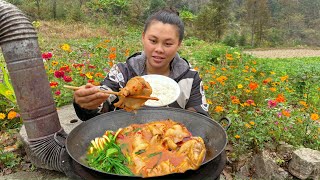 今天做一锅美味的酸汤猪脚吃过瘾 Today had delicious sour and spicy pork feet [upl. by Lozar]