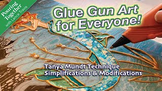 Safer Glue Gun Art Hack Mermaid Glue Gun Art Easier Tanya Mundt Technique Variations [upl. by Kondon]