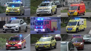 BIG COMPILATION Pompiers Ambulances VSAVASSU Police Nationale et SAMU en urgence à Rouen [upl. by Nepean]