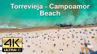 4K Drone footage of the beautiful Torrevieja Campoamor Beach and Marina Playa de Campoamor 2021 [upl. by Emil]