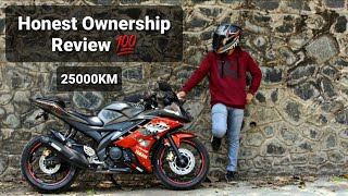 My Honest Ownership Review  Yamaha R15 V2 Good or Bad   Mileage  Service  2021 Hindi  01 [upl. by Larok131]