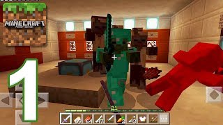 Minecraft PE  Gameplay Walkthrough Part 1  Mob Arena 1 iOS Android [upl. by Berthold]