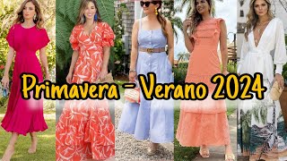 HERMOSOS VESTIDOS LARGOS CASUALES Y ELEGANTES PARA PRIMAVERA VERANO 2024 [upl. by Attelocin]