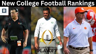 NEW Top 25 College Football Rankings  Change In College Football Playoff Picture [upl. by Akerdna]