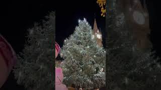 Christmas lights in town centre in Leicester  Leicester city [upl. by Haiasi168]