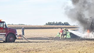 Harvest 2021  John Deere Combine Fire  Prayers for the Family  Old Fort  Ohio  Sept 30 2021 [upl. by Desmond]