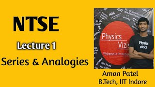 Lecture 1 Series amp Analogies NTSE MAT  Mental Ability Test [upl. by Shelden]