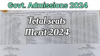 Admissions 2024 in BsN  Nursing Admissions in Govt  Merit  closing merit [upl. by Loveridge440]