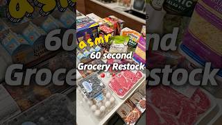 60s Grocery Restock with me 🫶🍎🥛🎧asmr restock groceryhaul restockwithme kitchen organize [upl. by Darmit57]